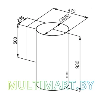 Вытяжка MAUNFELD Lee Wall 39 (золотой) картинка 14